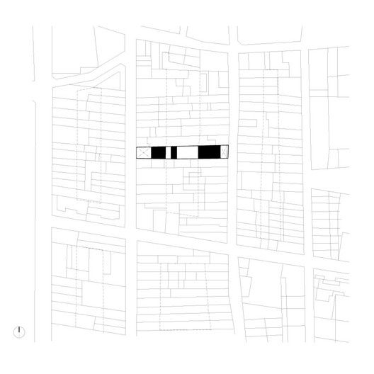 Indicação de áreas edificadas. Imagem de planta baixa humanizada demarcando as áreas edificadas.