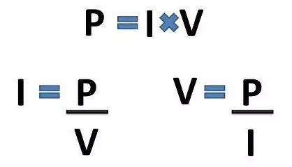 Relação entre Potência, Tensão e Corrente elétrica