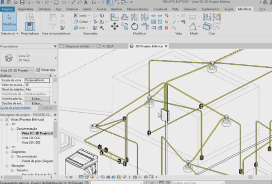 Projeto elétrico no Revit