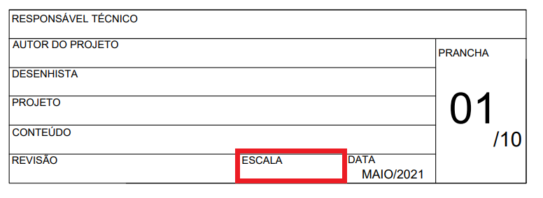 carimbo de arquitetura: escala