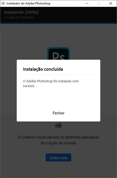 Download Photoshop Concluído.