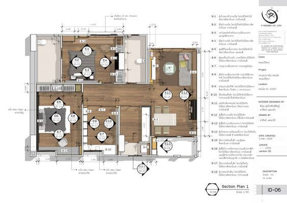 prancha utilizando o layout sketchup