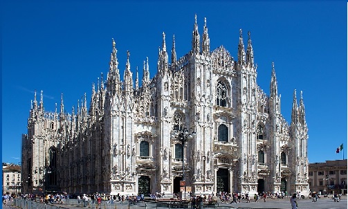 Catedral de Milão representando o estilo gótico