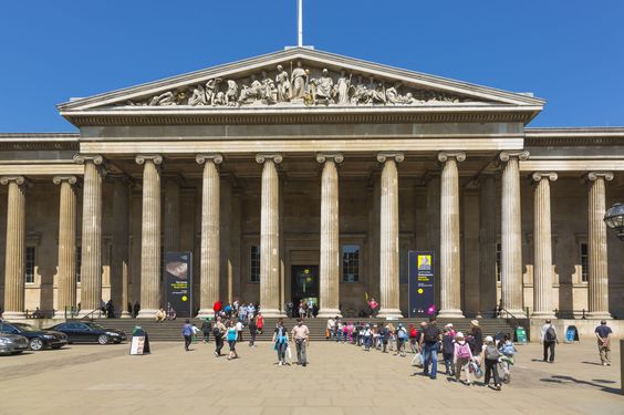 edificação do Museu Britânico demonstrando elementos da arquitetura neoclássica inglesa