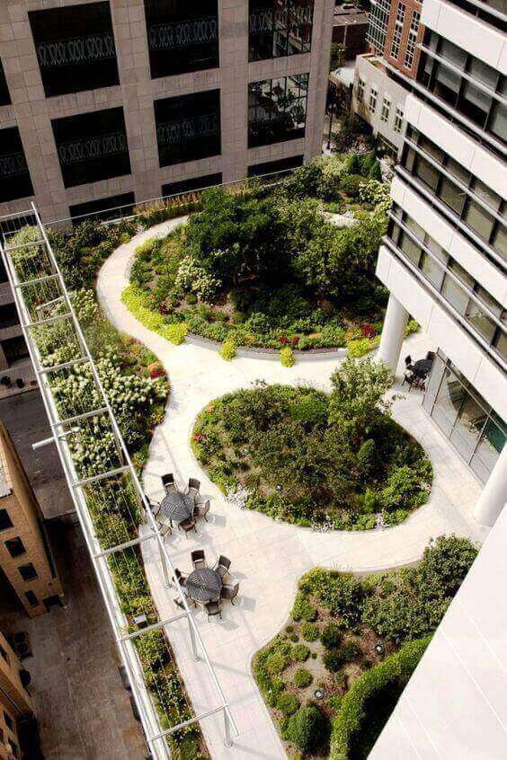 terraço jardim, um dos pontos da arquitetura moderna