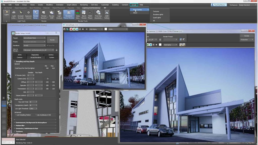Maquete de arquitetura sendo criada no 3ds Max