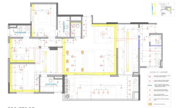 Detalhamento de interiores: luminotécnico