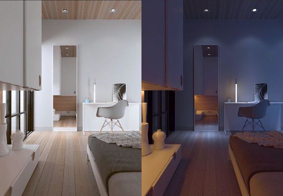 Imagem de uma cena renderizada no Vray