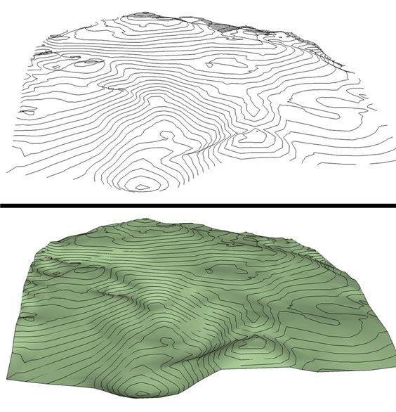 Levantamento e Malha Topográfica, realizado com a Caixa de Areia Sketchup