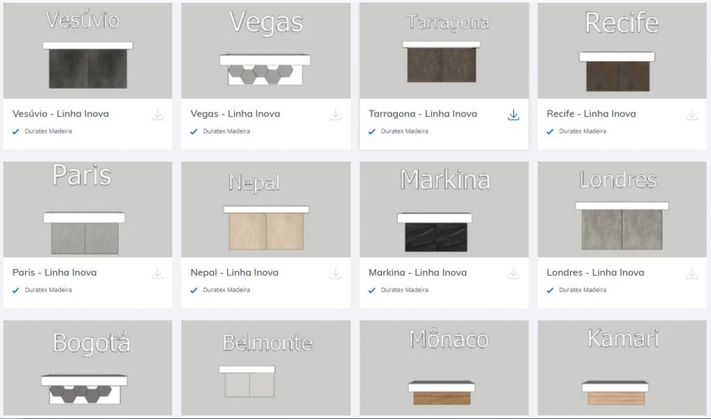 Madeiras Duratex - Sketchup Texturas