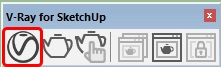 Painel de ferramentas Vray for Sketchup