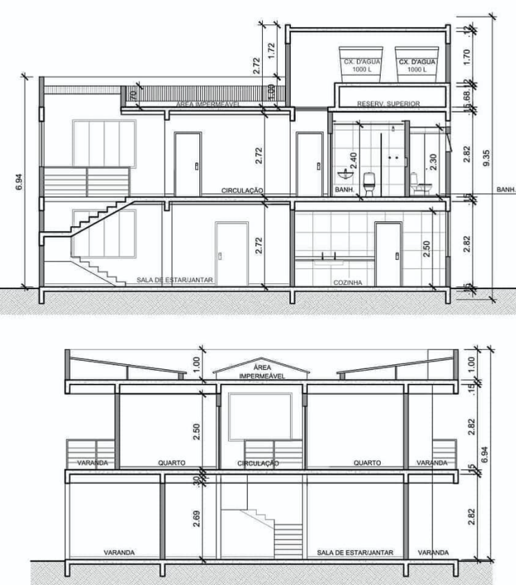 Corte - Anteprojeto Arquitetura