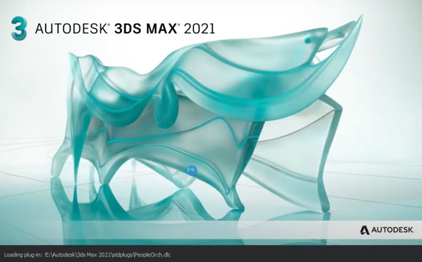 tela de inicialização do 3ds Max versão estudante