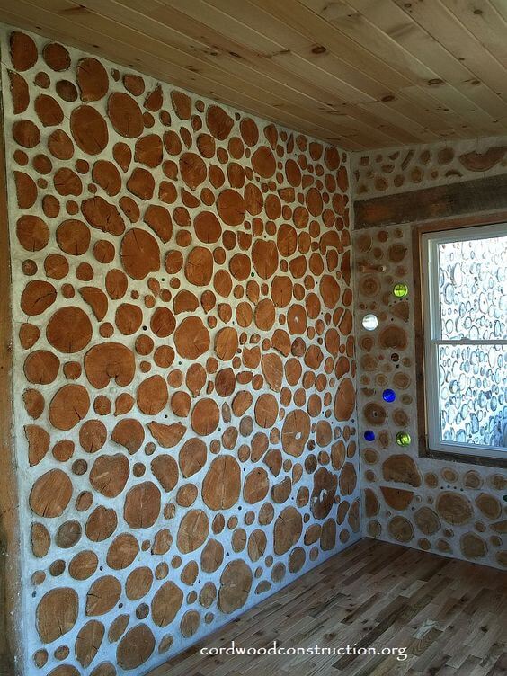 parede de cordwood