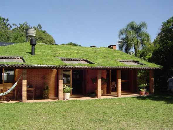 Casa que possui cobertura verde