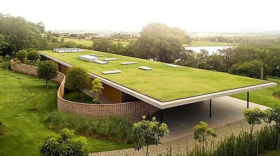 telhado verde é uma das características da Bioarquitetura