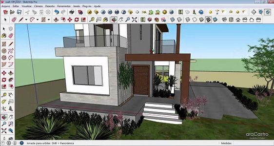 Projeto sendo realizado no SketchUp  