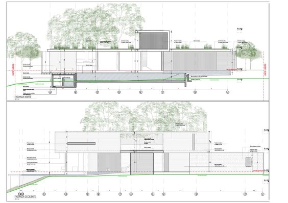 Elevações do Edificio, faz parte do Projeto Legal de Arquitetura