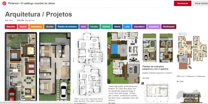 aplicativos de arquitetura pinterest