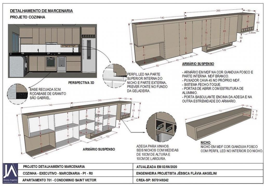 detalhamento marcenaria 