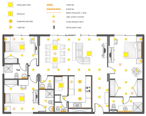 projeto luminotecnico exemplo