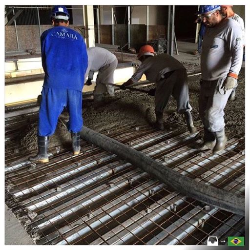 steel deck concretagem