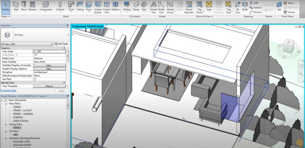 planta de forro revit