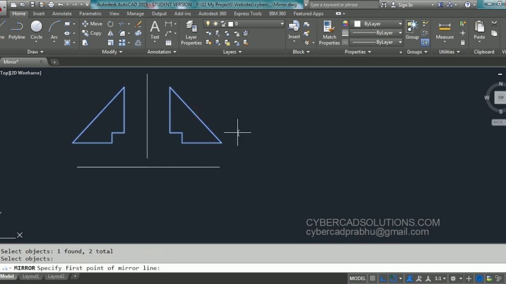 autocad mirror