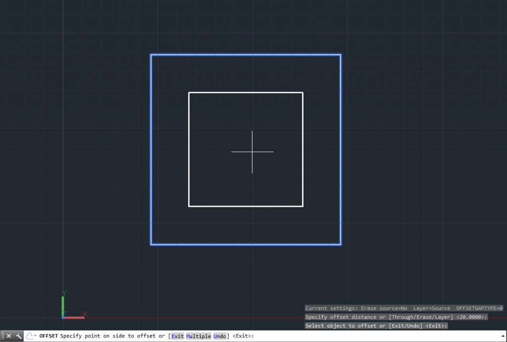 offset autocad