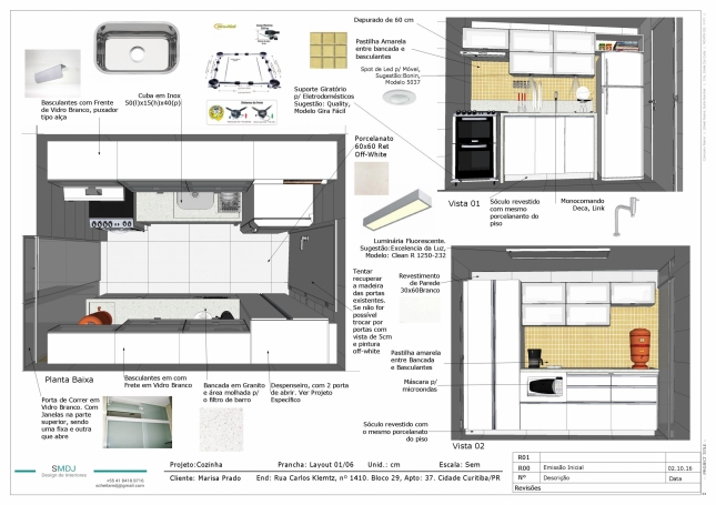 Planta de detalhamento de interiores