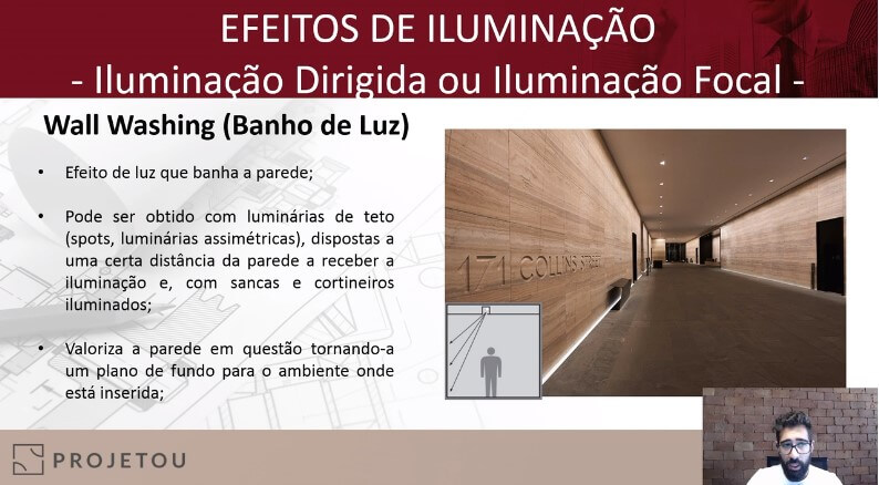 curso de luminotécnica da projetou